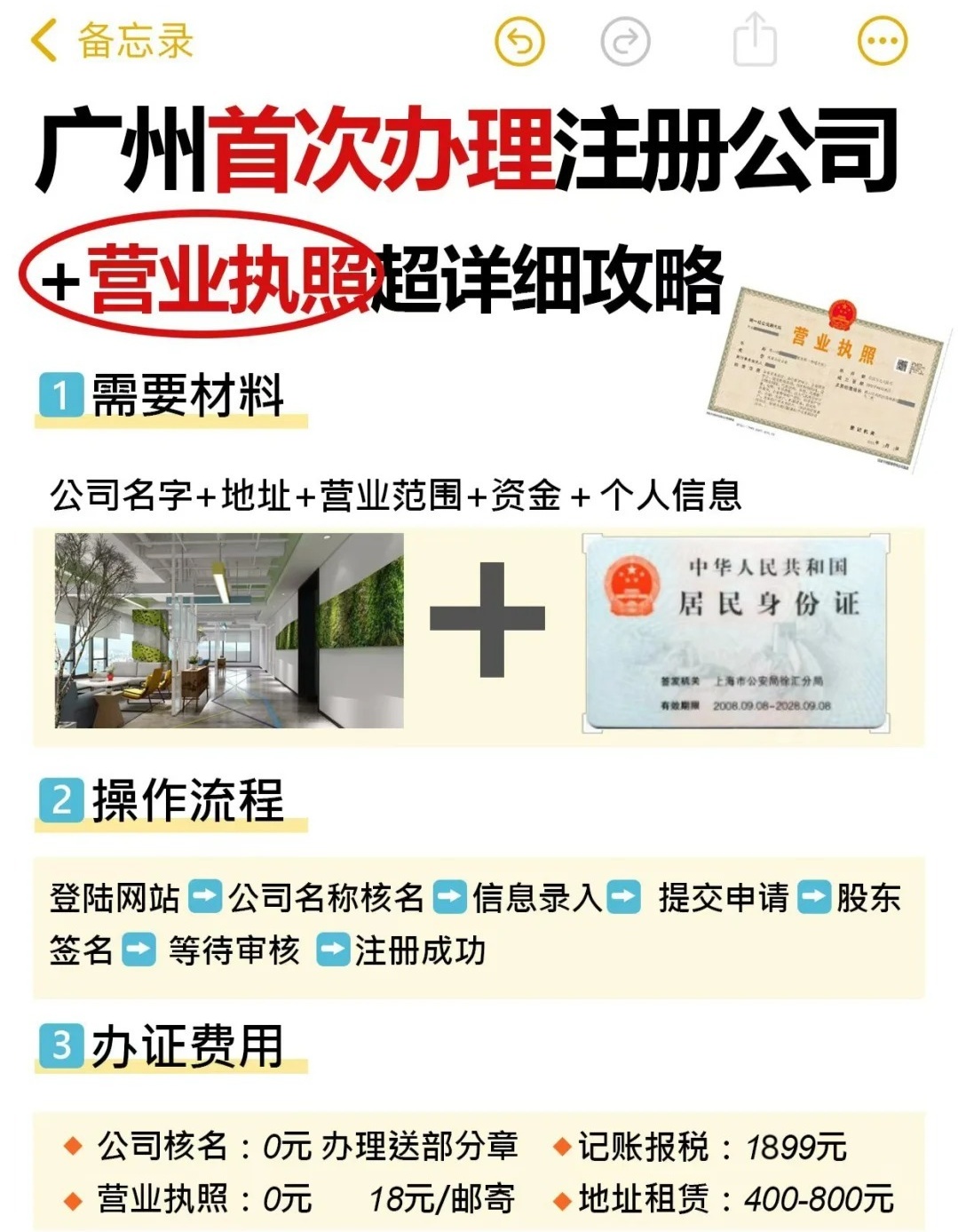批发部营业执照办理流程及费用