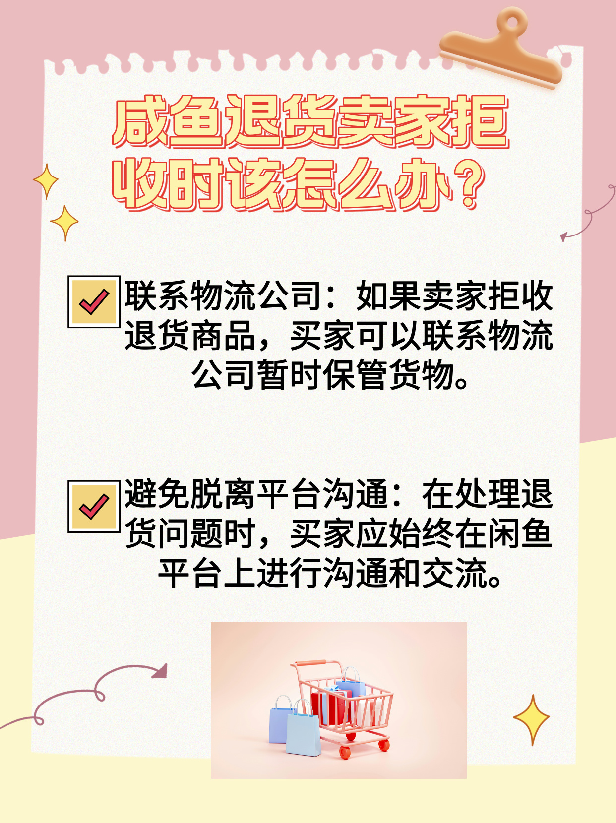 闲鱼退货买家拒收怎么办