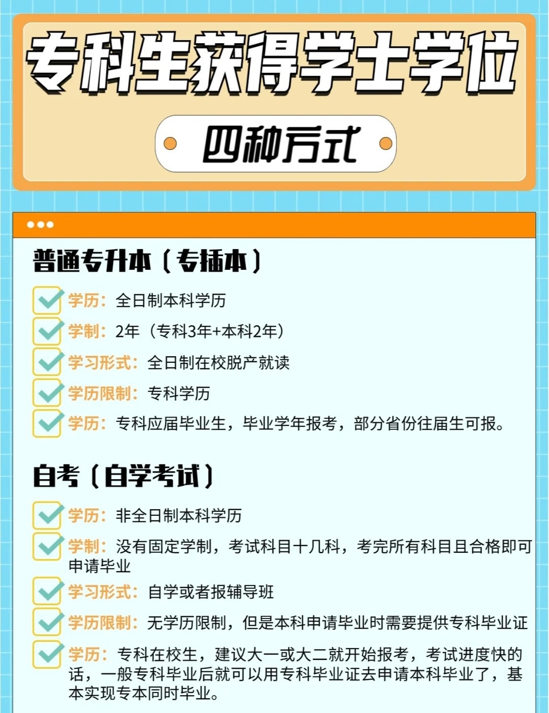 大专的学位获取方法