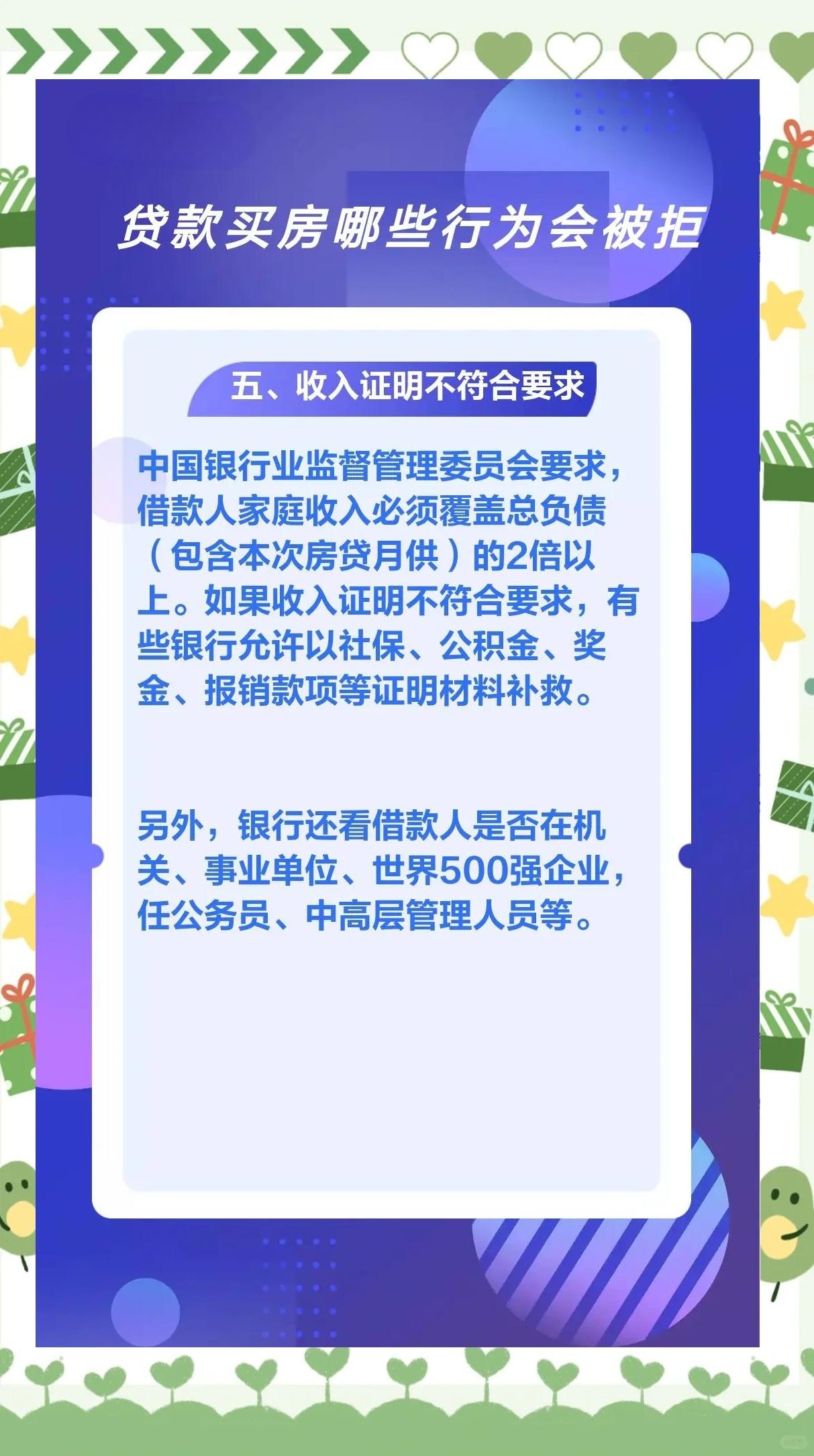 小知识：贷款买房被拒？这些行为要避免