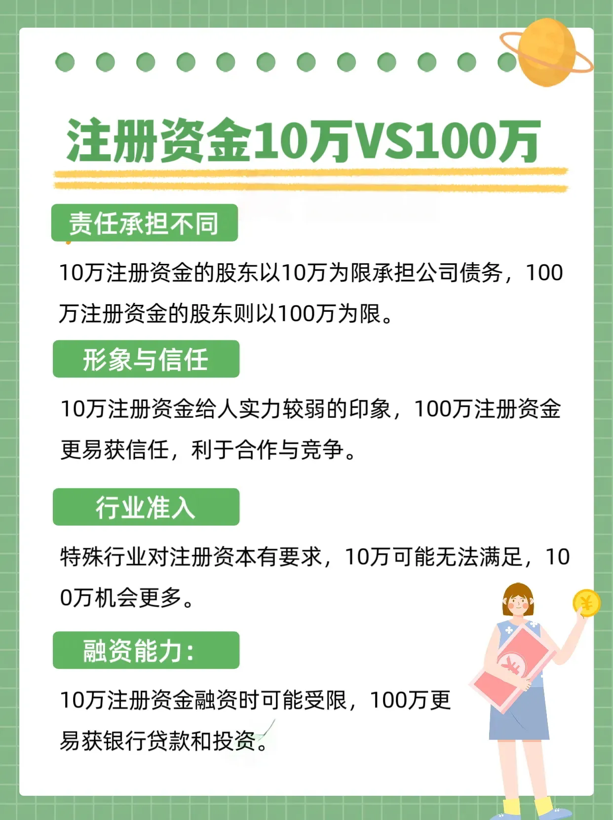 注册10万和100万公司区别在哪里