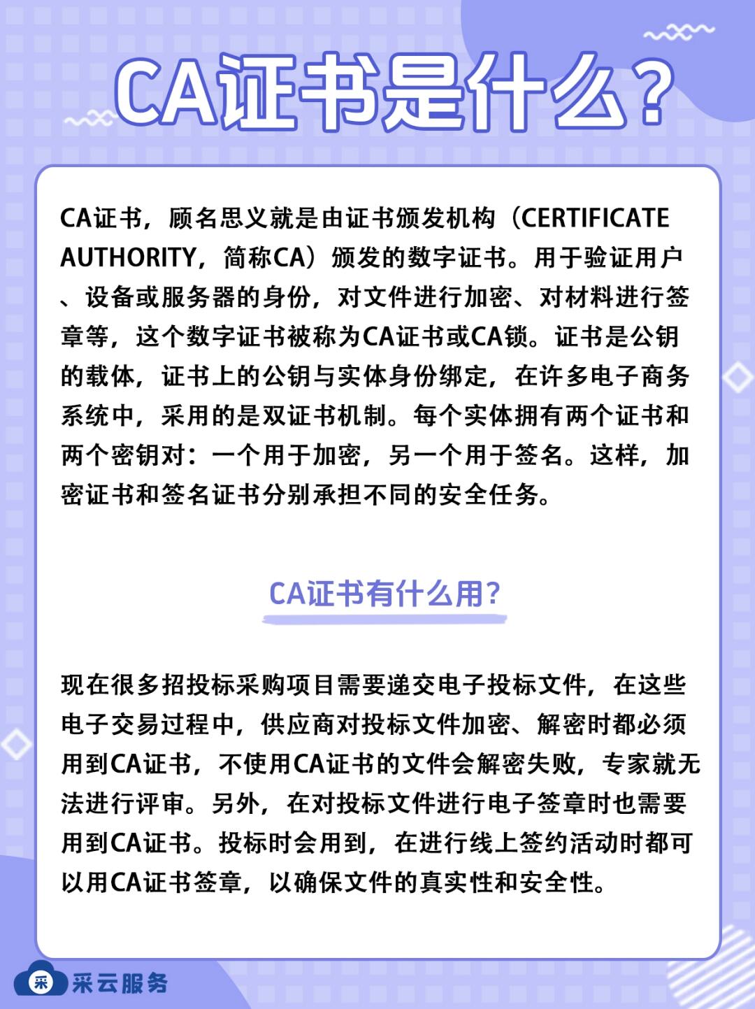 买ca需要什么