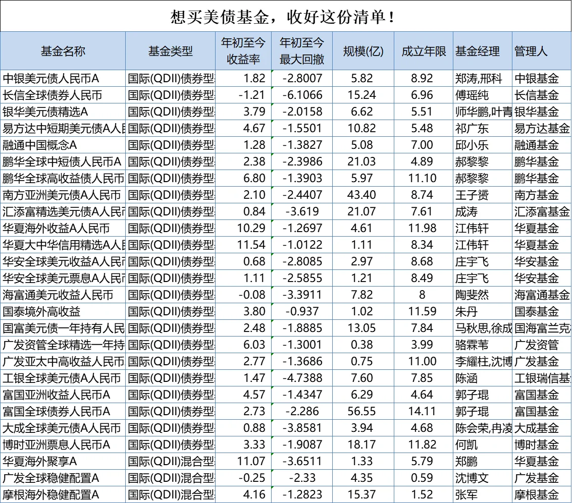 国内怎么买美债基金赚钱