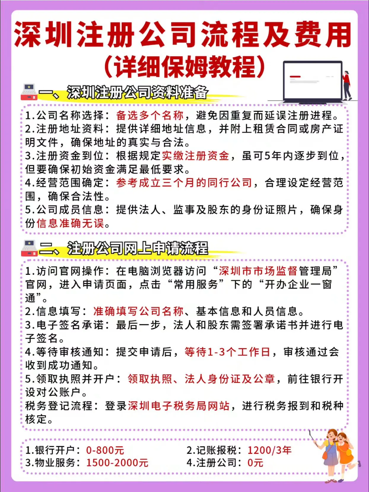在深圳注册公司流程及费用
