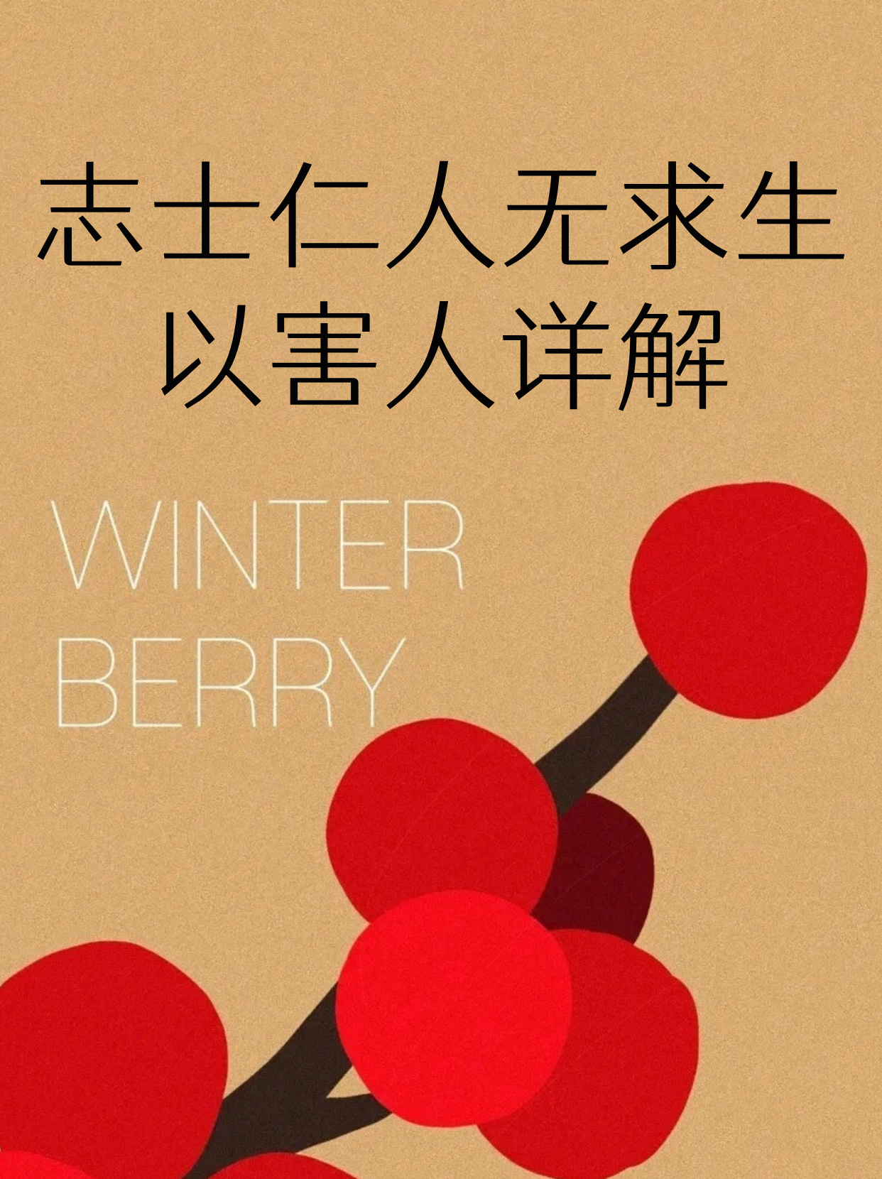 志士仁人无求生以害人详解