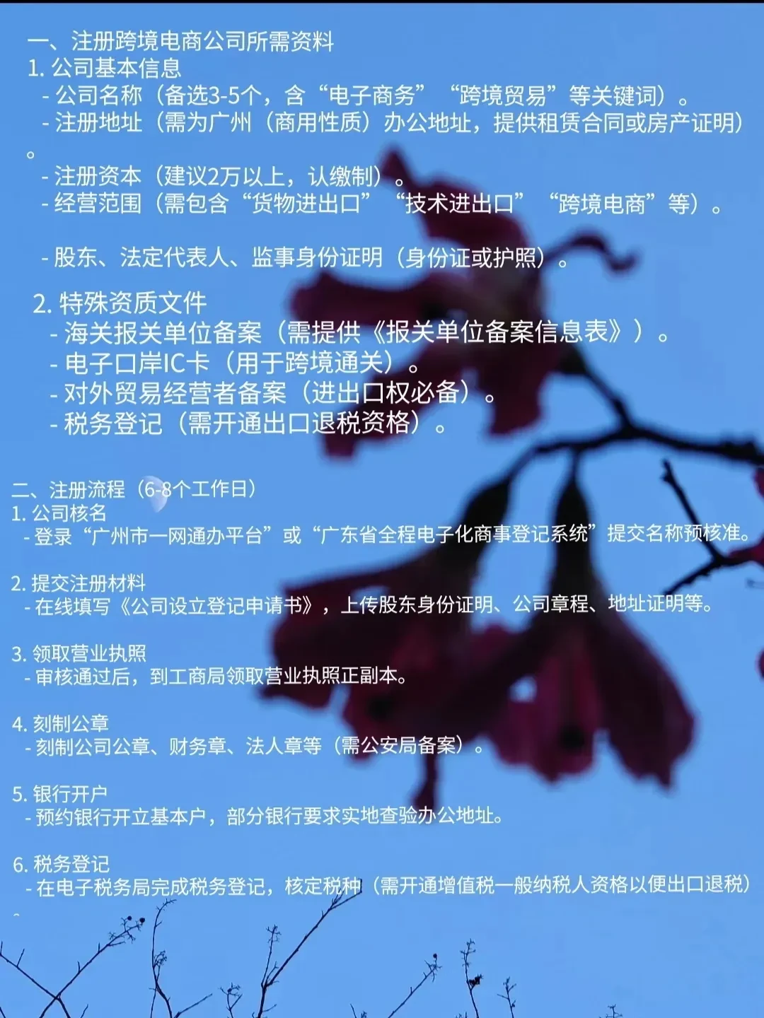 注册电商公司需要什么资料和手续