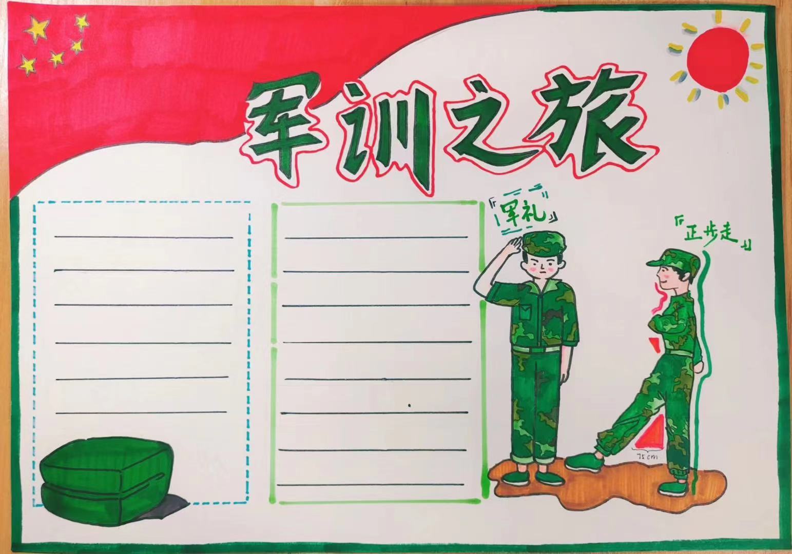 ?军训手抄报设计模板