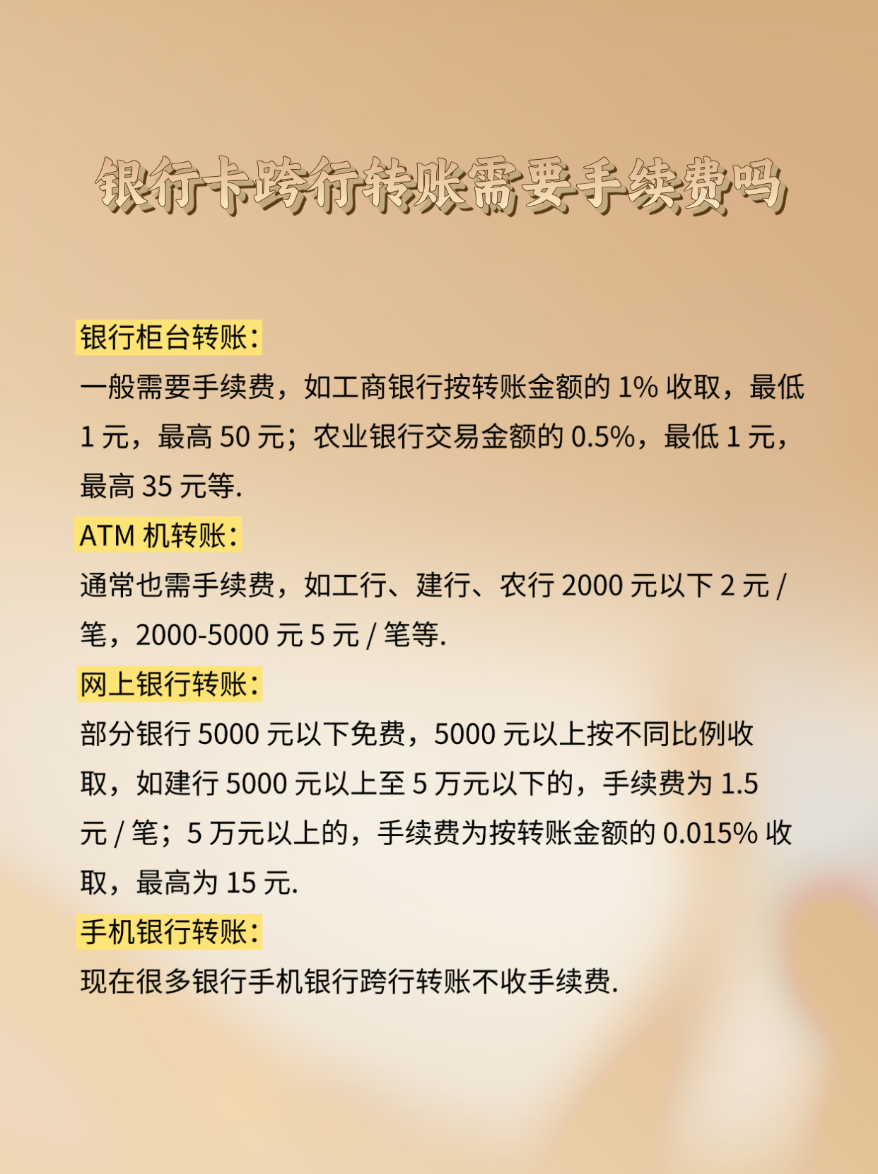 一文看懂：银行卡手续费