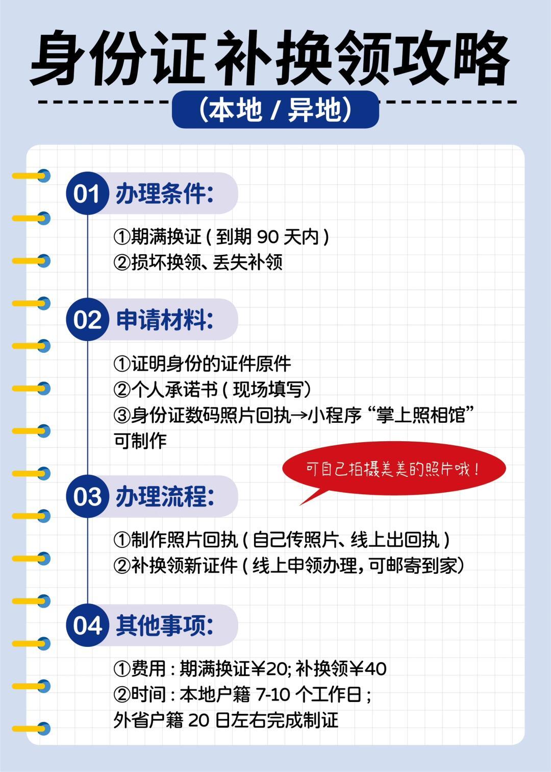 身份证补办费用知多少？美照攻略大公开！