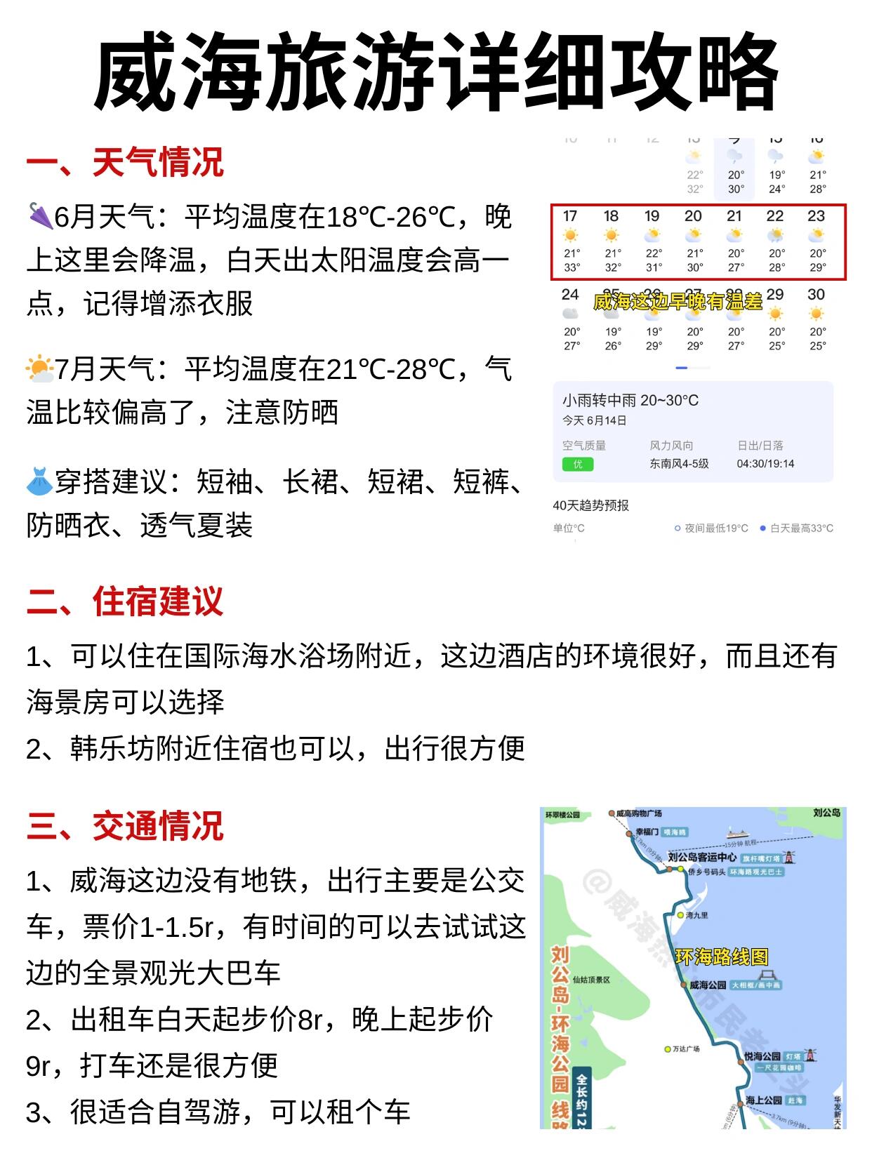 j人闺蜜做的3天2晚威海旅游攻略！相当