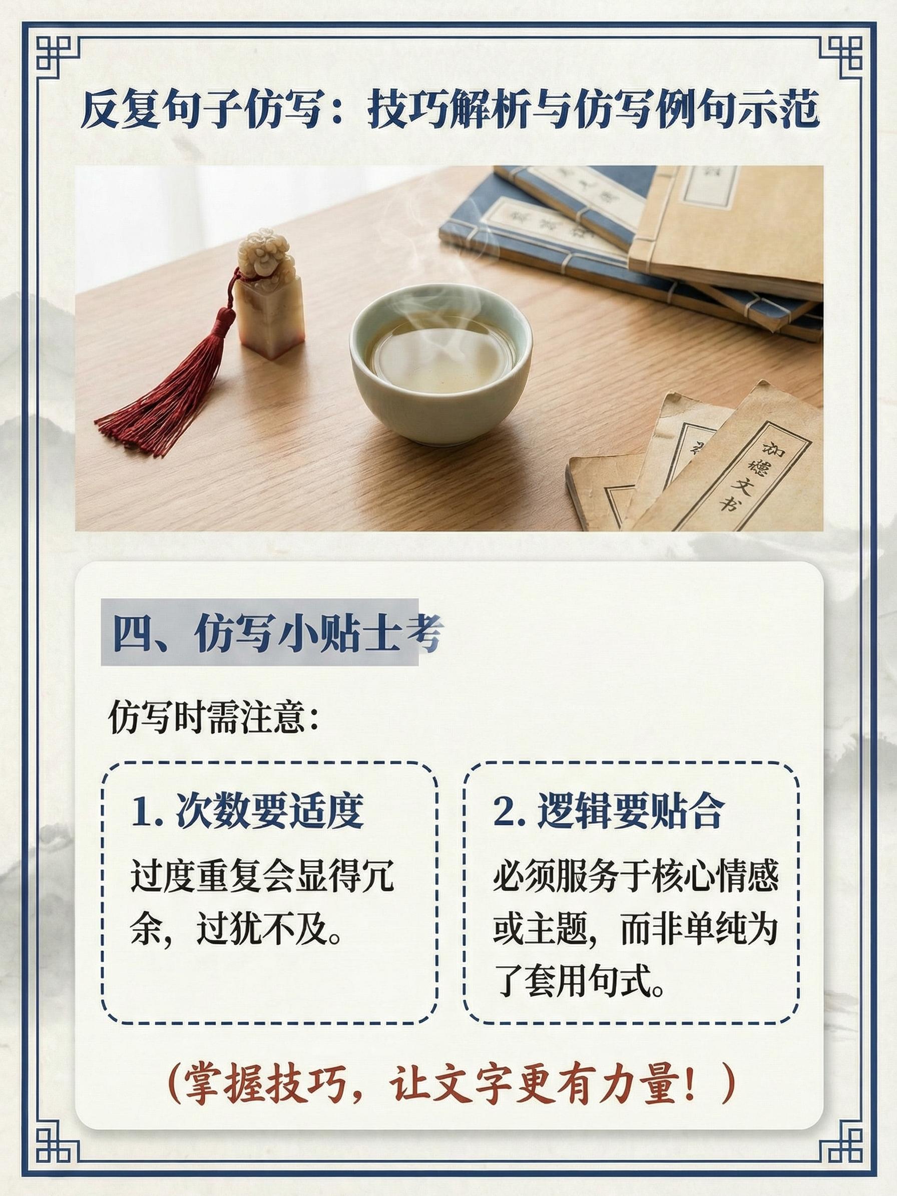 反复句子仿写:技巧解析与仿写例句示范