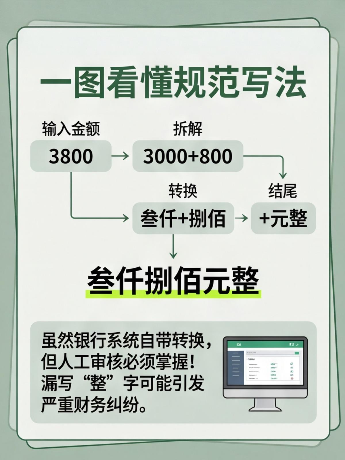 3800元的大写是什么?