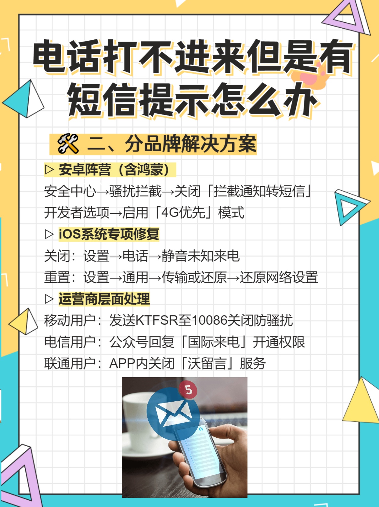 打电话打不进来短信提醒 打电话打不进来短信提醒
