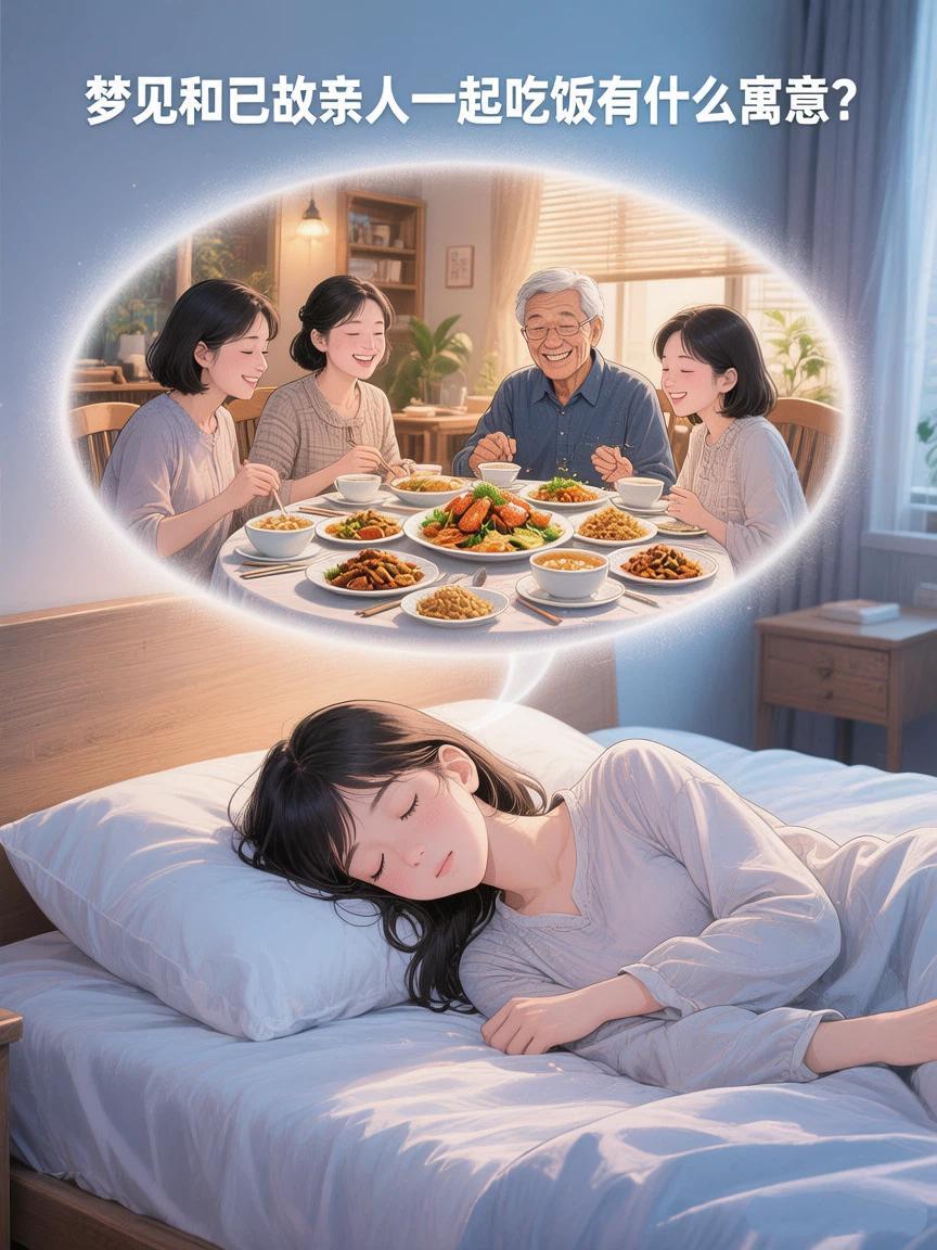 梦境交织，解析梦见与已故亲人共餐的深层含义
