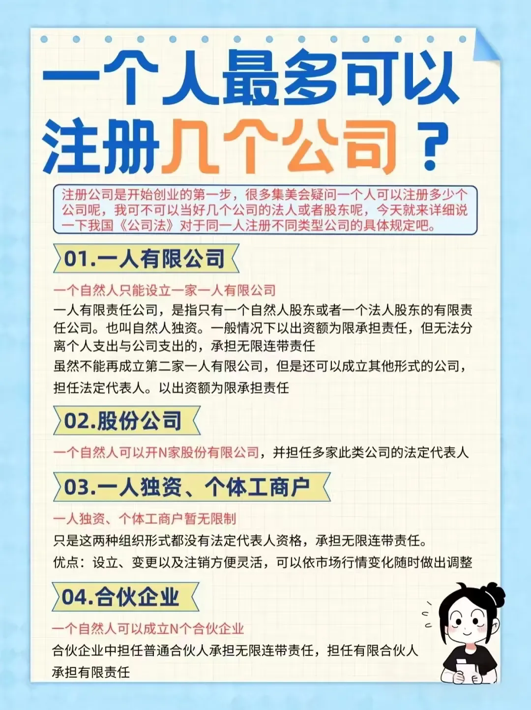 个人注册公司怎么注册要几个人
