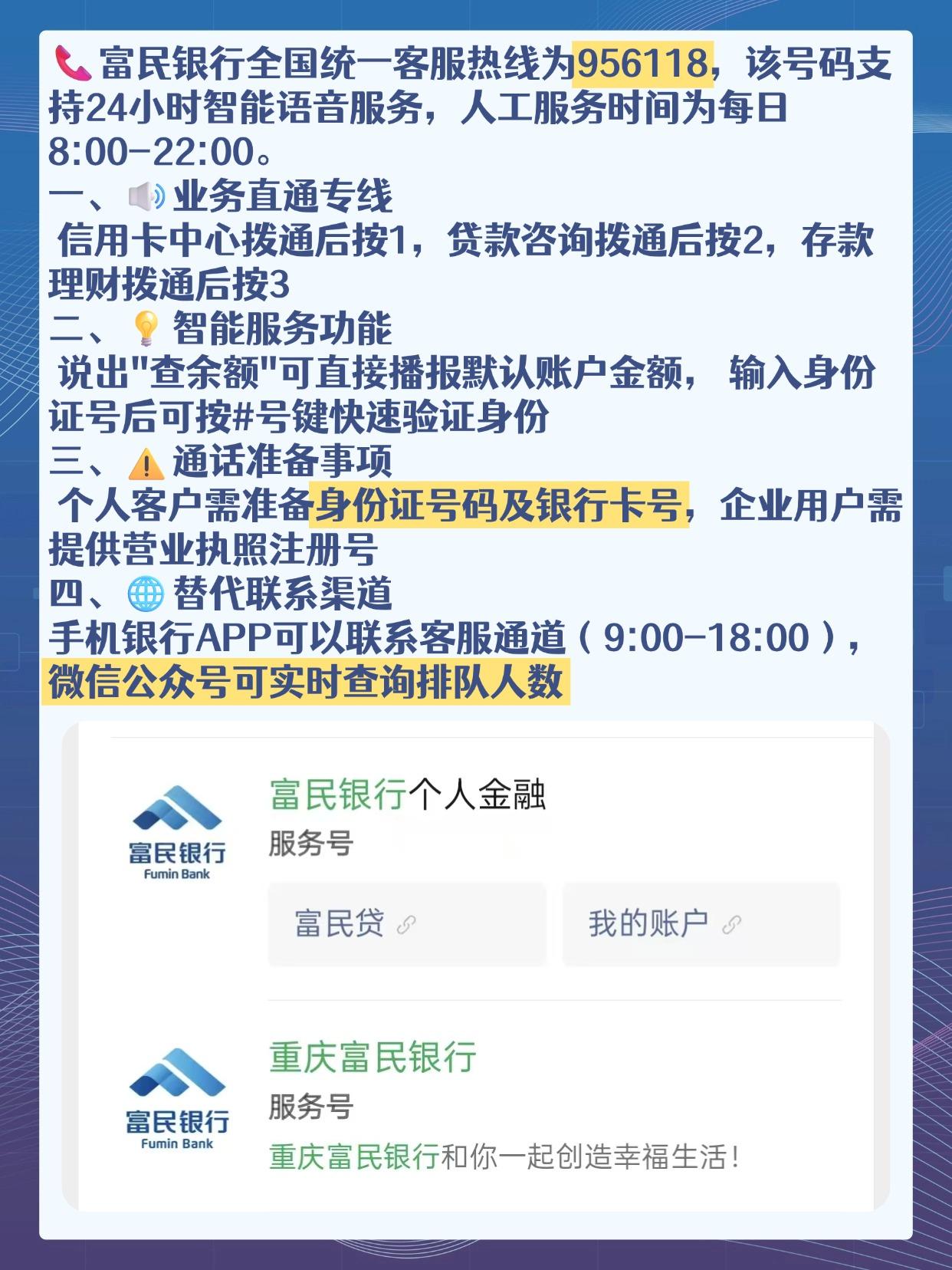 富民银行客服电话是多少