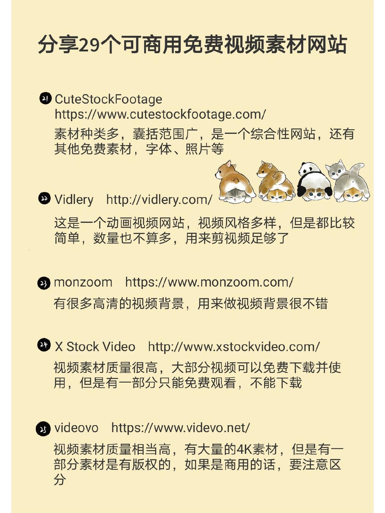 29个免费可商用视频素材网站介绍