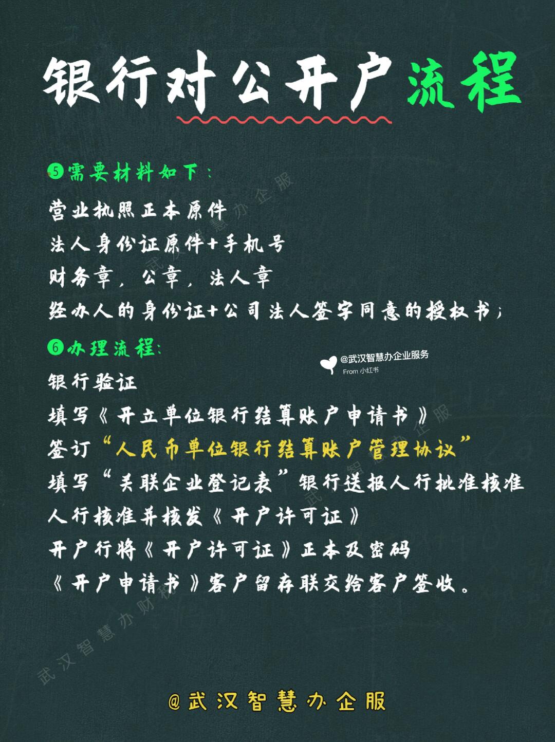 对公开户全流程+材料清单