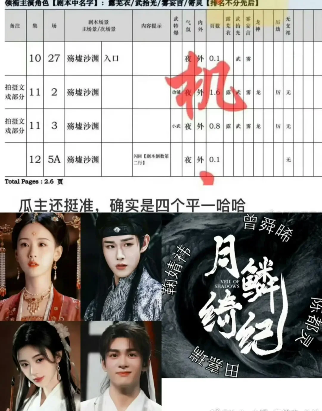 《月鳞绮纪》开机风波：四人平番，粉丝热议不断