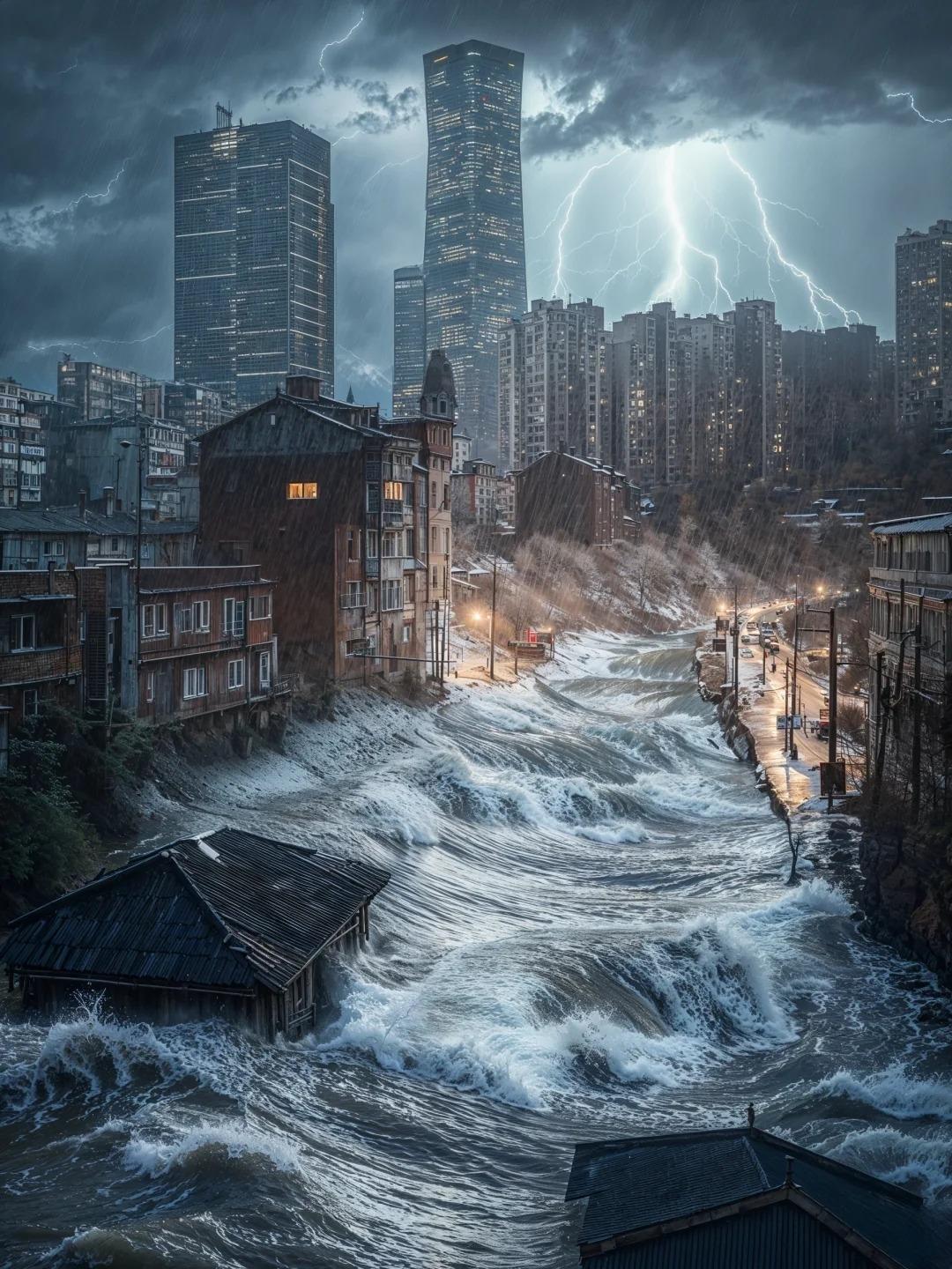 梦境启示，昨晚洪水淹没道路，深层寓意与心理解析