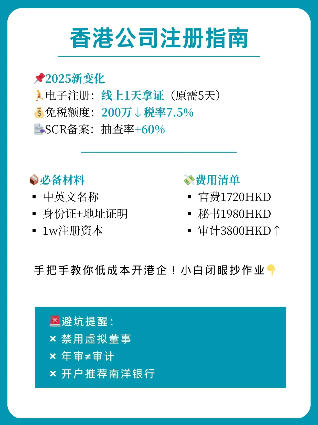 注册香港公司需要多少费用