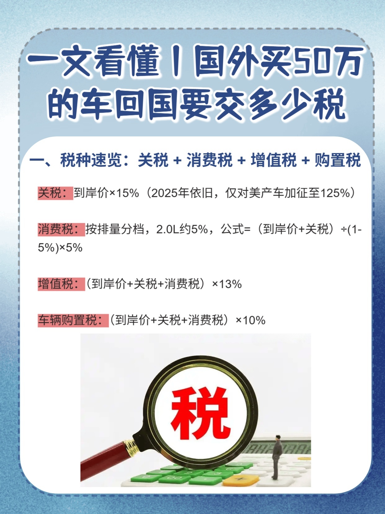 购买国外汽车要交税吗现在