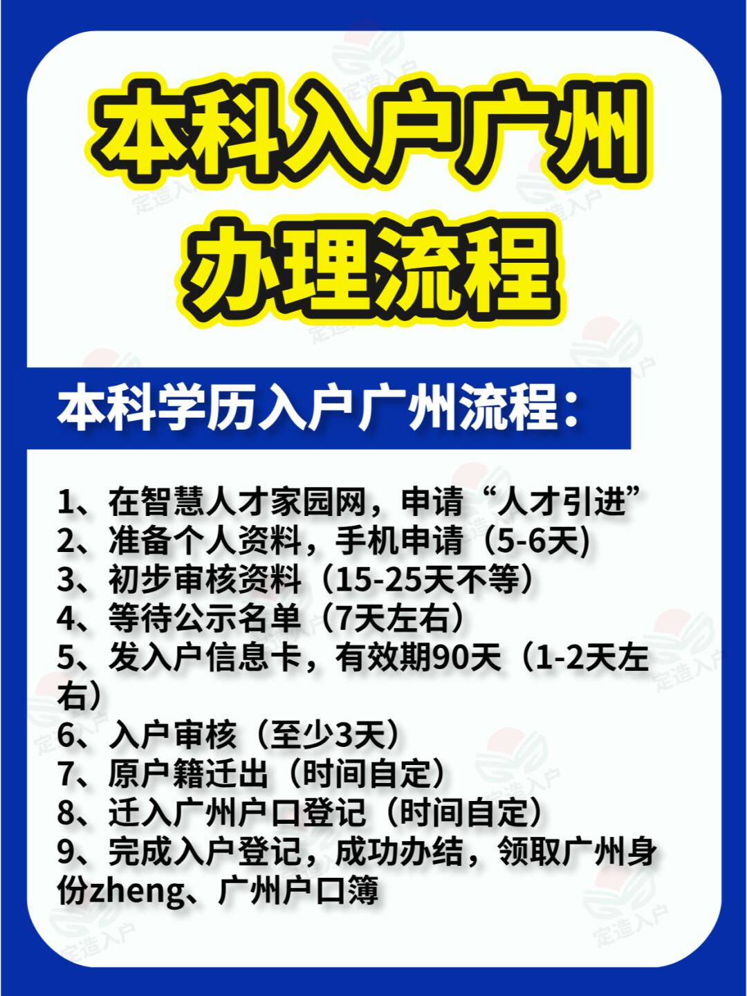 本科入户广州全流程指南
