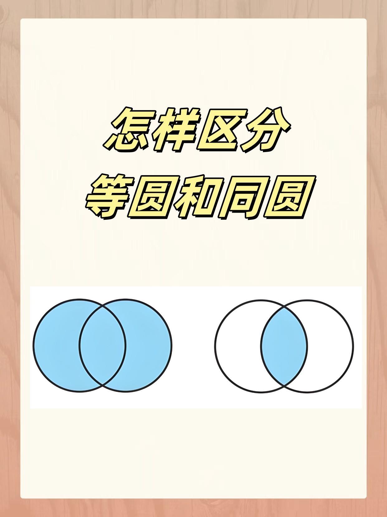 怎样区分等圆和同圆