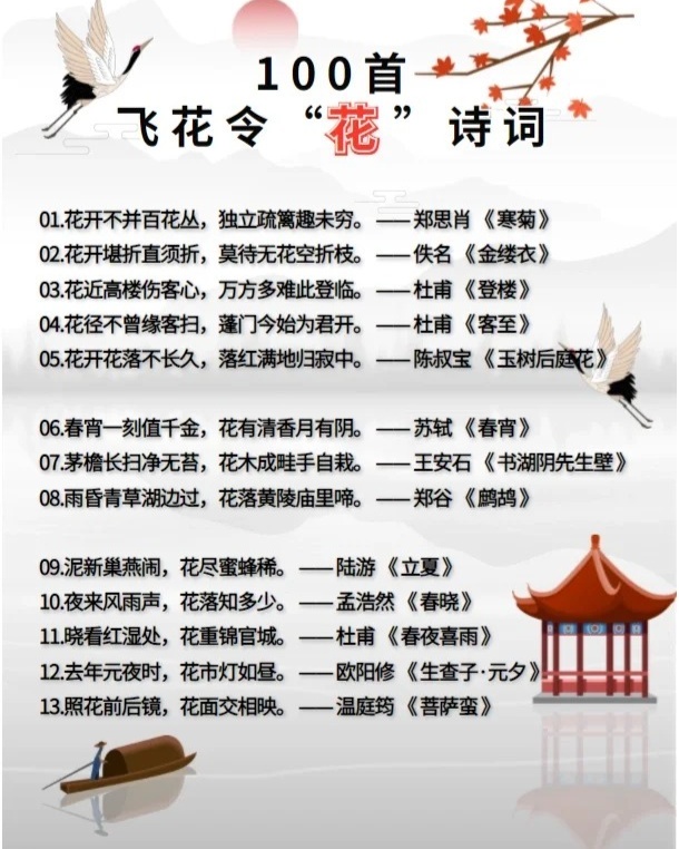 速看：以花字开头的诗句