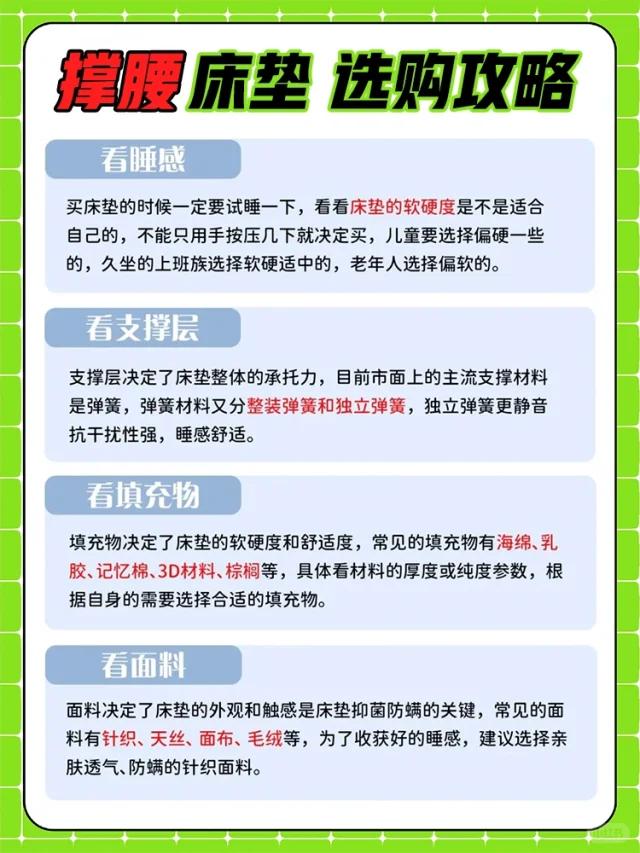 腰痛星人的撑腰床垫怎么选？一次选对