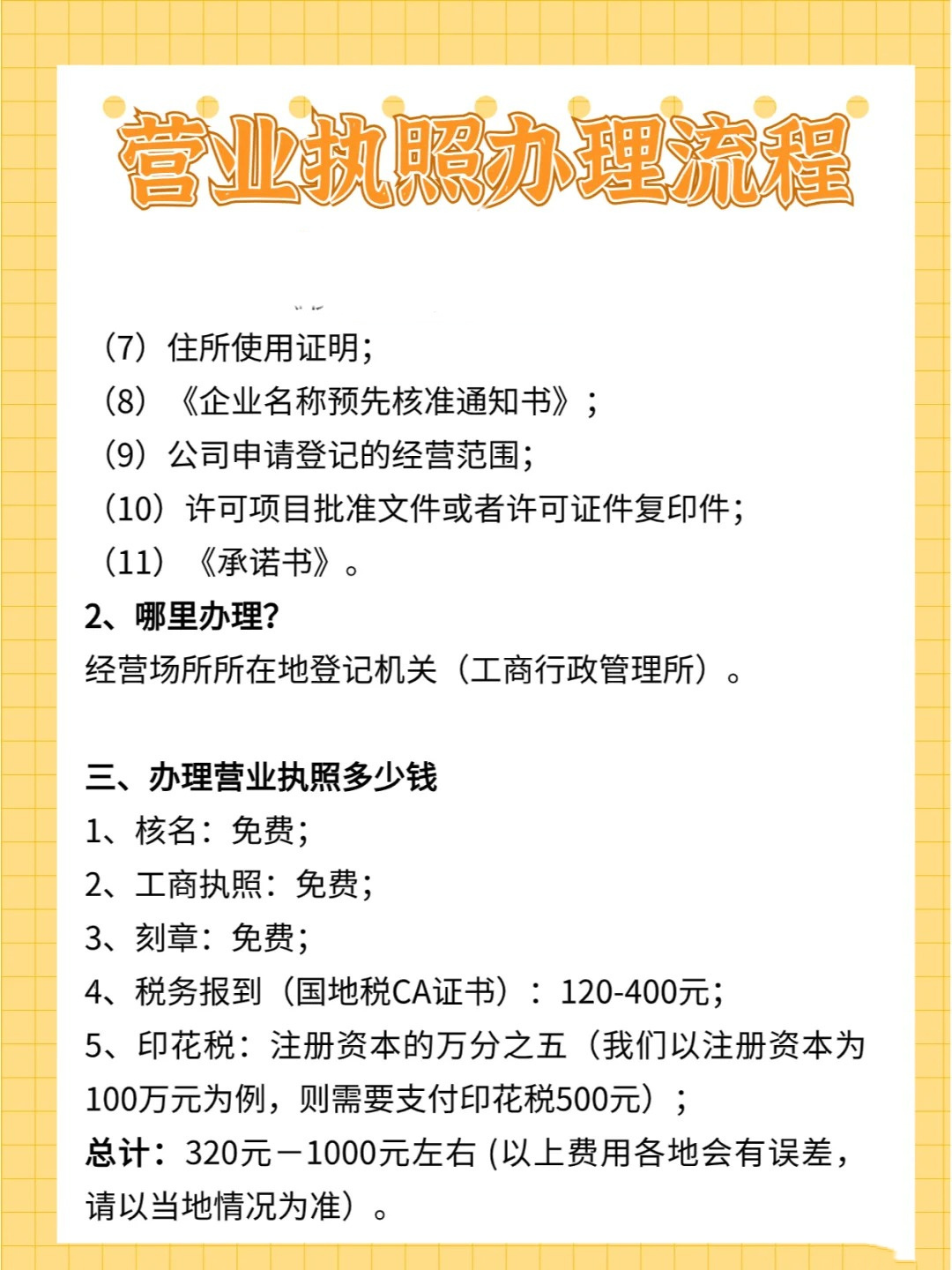 注册营业执照去哪里办
