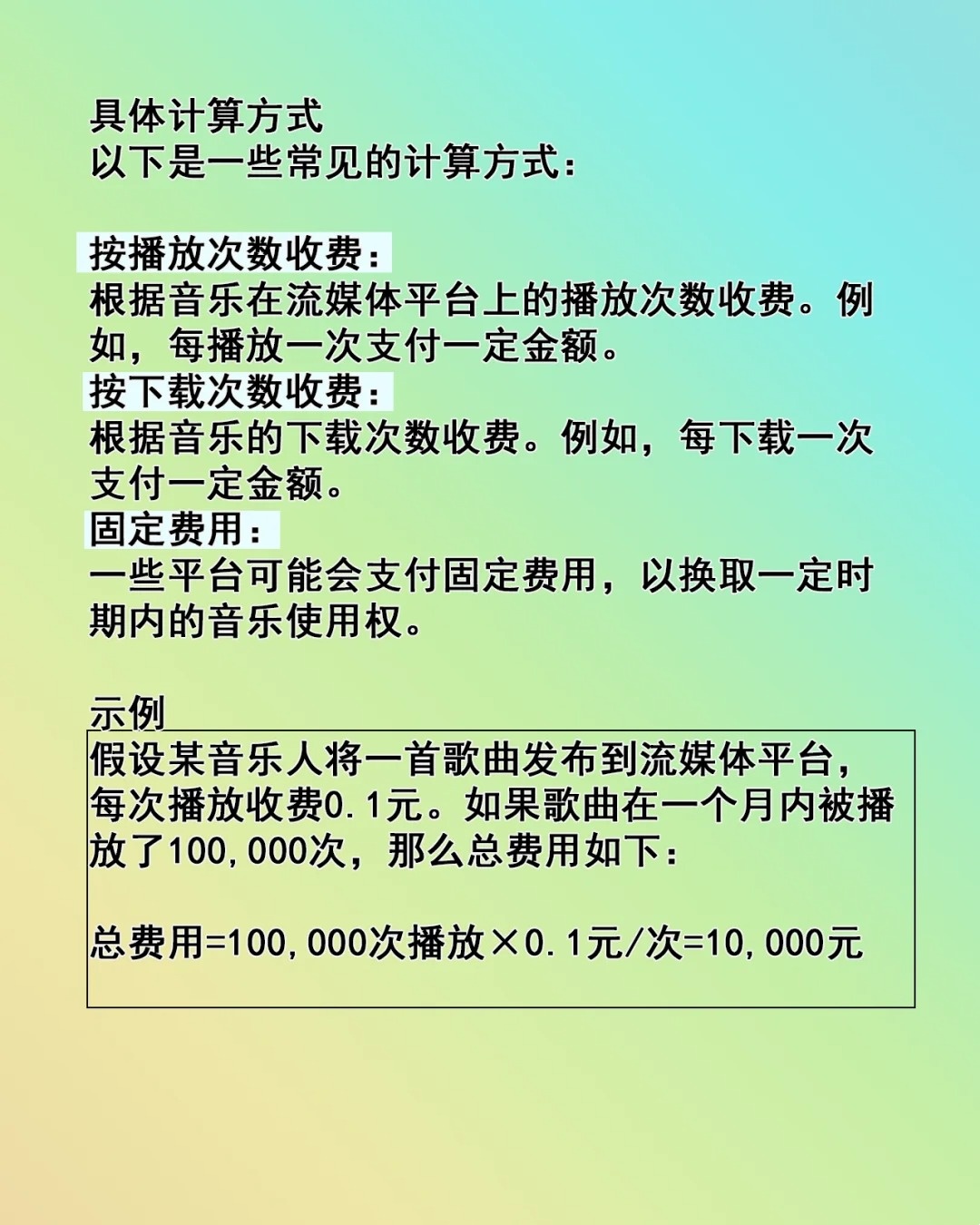 买下一首歌的版权费