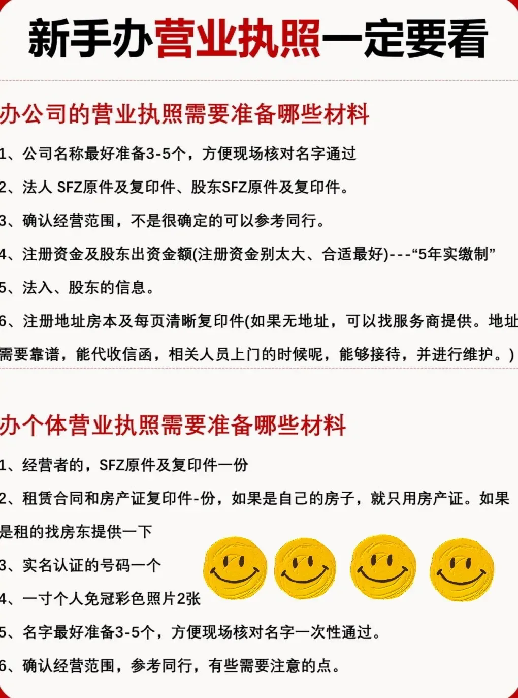注册营业执照需要的资料和手续